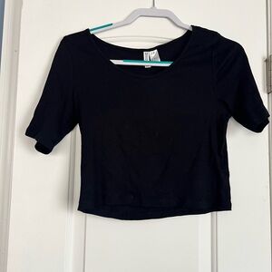 Classic Black Crop Top for Women